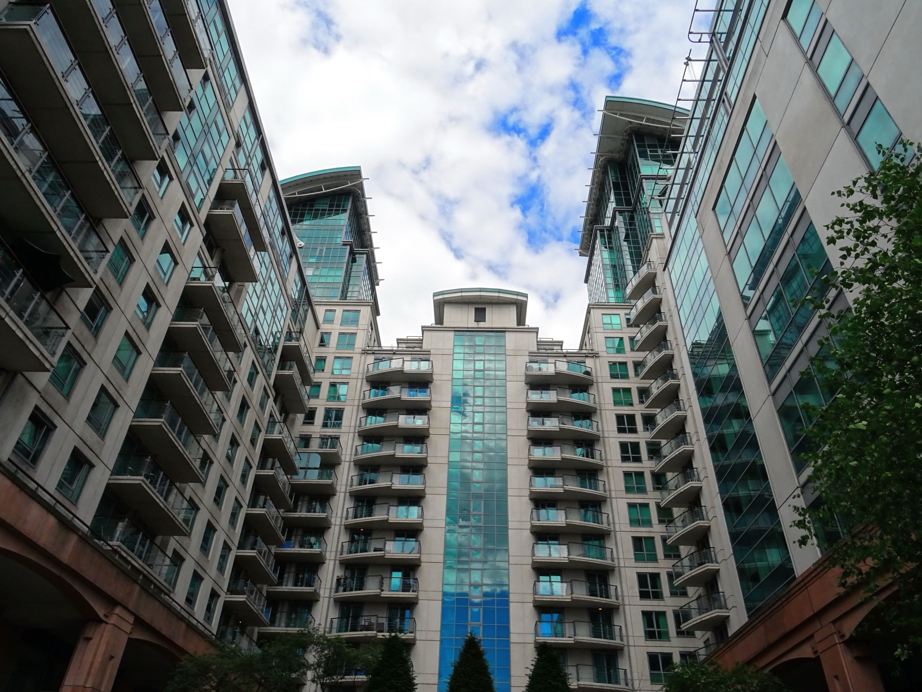 Residential building courtyard