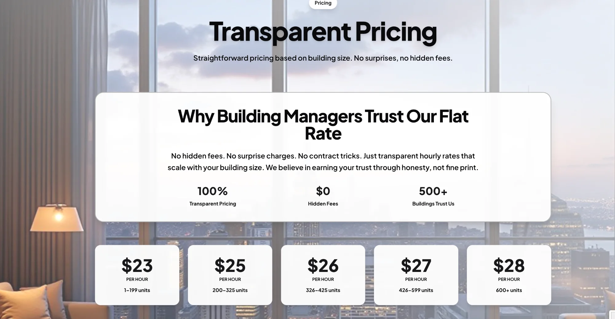 Transparent Pricing